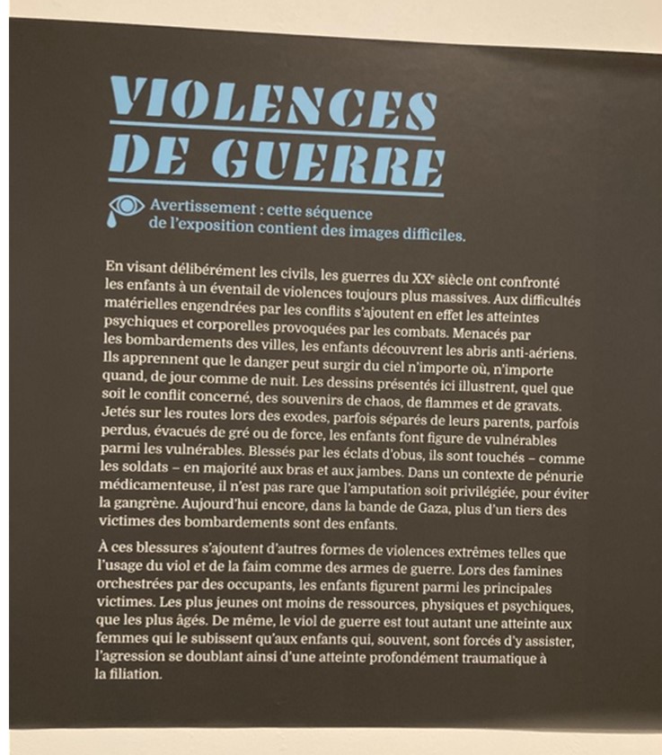 image d'un texte d'explication sur le propos de l'exposition