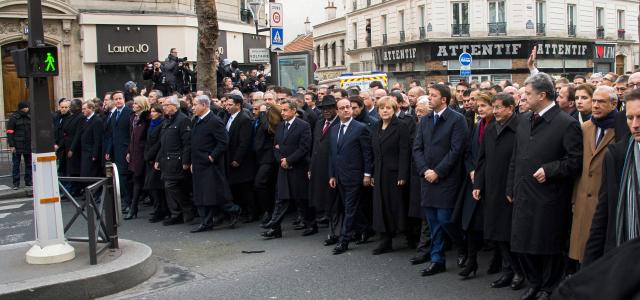 Cortège des chefs d'Etat en 2015