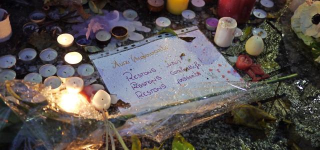 Hommage aux victimes du Bataclan en novembre 2015