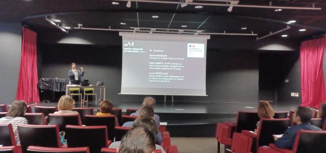 Vue du public lors du séminaire organisé à l'attention des enseignants à Toulouse en mai 2023