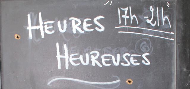 panneau heures heureuses