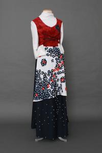 Robe de style norvégien sur fonds gris