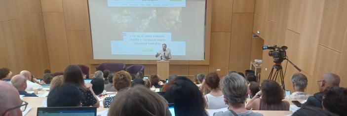 Vue du public de la journée pédagogique organisée le 1er juin 2023, au lycée professionnel Chennevière Malézieux (Paris 12),