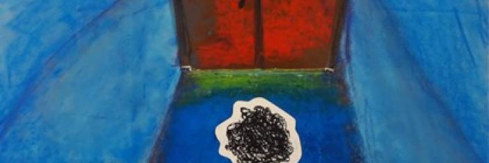 Dessin preparatoire à la vidéo Onde de choc réalisée dans le cadre de l'exposition Regards sur le terrorisme