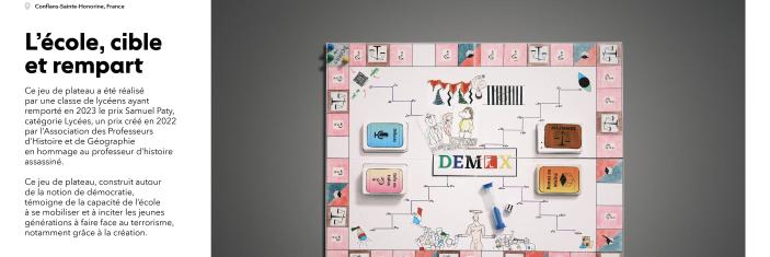Panneau de l'exposition "Face au terrorisme, une mémoire citoyenne"