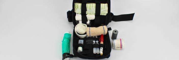 Trousse de soins de Matthieu Langlois, ancien médécin du RAID