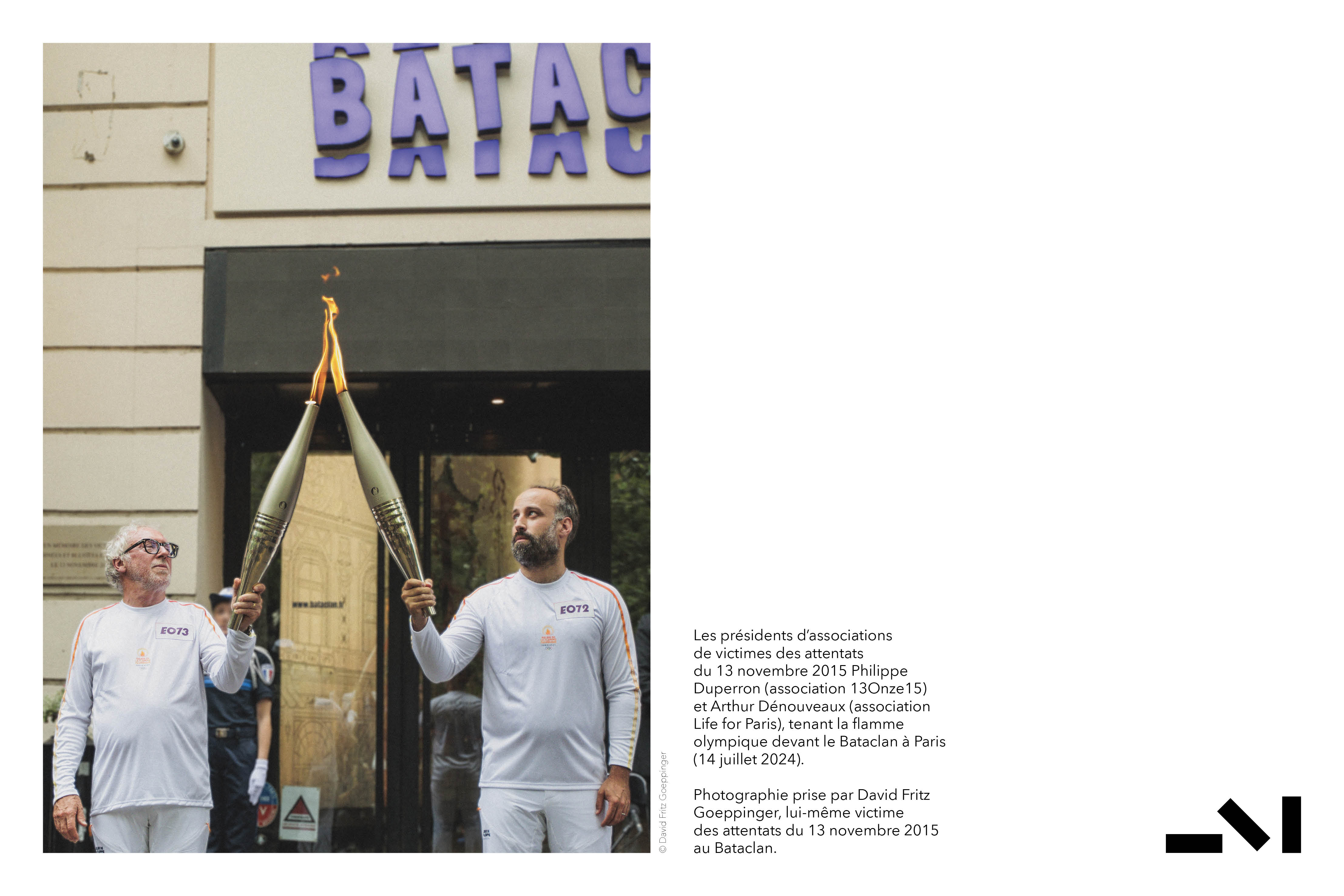 Photographie prise par David Fritz Goeppinger, lui-même victime des attentats du 13 novembre 2015 au Bataclan.