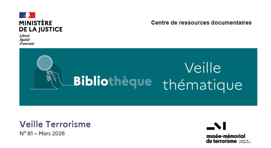 Capture d'écran de la page de garde de la veille terrorisne n°81