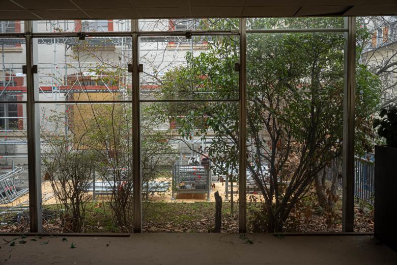 Vue de la cour de la caserne Lourcine