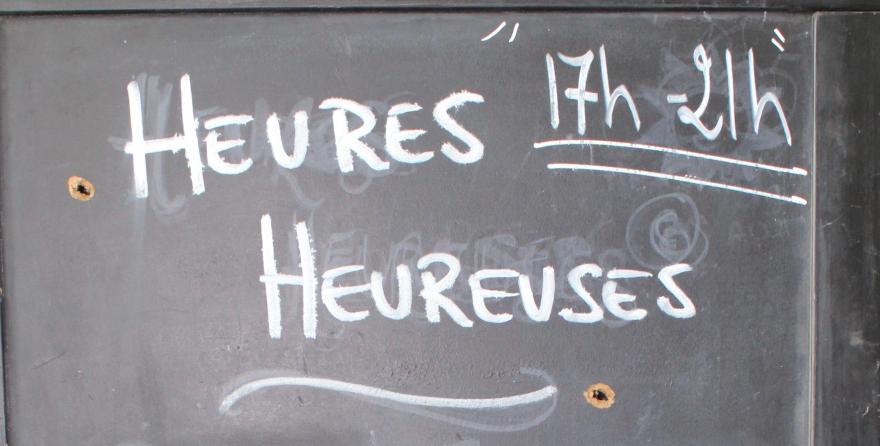 panneau heures heureuses