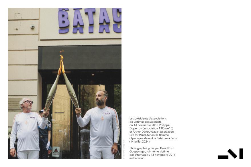 Photographie prise par David Fritz Goeppinger, lui-même victime des attentats du 13 novembre 2015 au Bataclan.