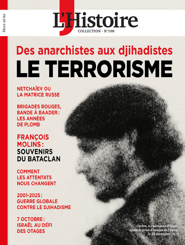 Une du magazine l'histoire consacré à l'histoire du terrorisme